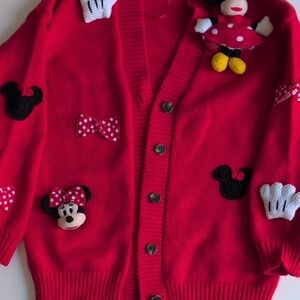 Disney Minnie Mouse Red Knit Sweater